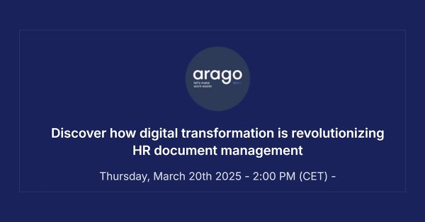 Arago webinar Dirk