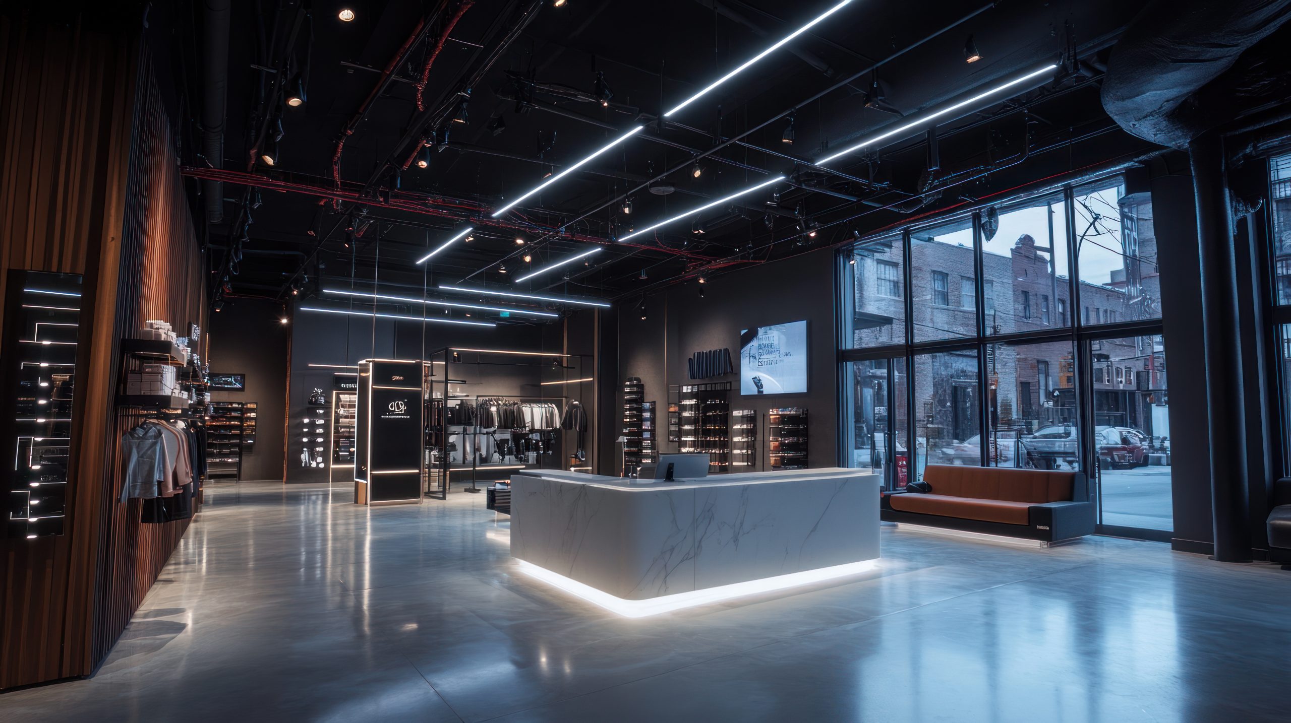 modern retail store interior city view sleek design clothing display shopping scaled
